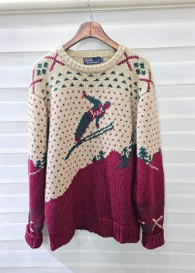 Polo Ralph Lauren 빈티지 80-90s폴로랄프로렌 해비울 스키 스웨터 -L사이즈